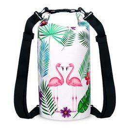 20 Liter Waterproof Hiking Backpack , Colorful Printing PVC Dry Bag Various Color