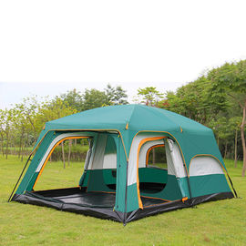 6 8 10 12 Person Rain Proof Tents , Two Bedrooms Outdoor Camping Tent