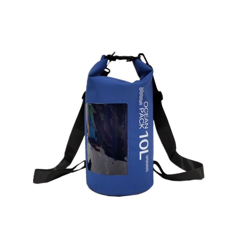Bucket Type PVC Waterproof Dry Bag With Transparent Window 5/10/15/20/30 L