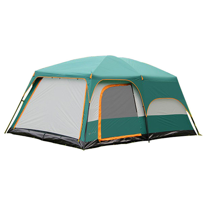 6 8 10 12 Person Rain Proof Tents , Two Bedrooms Outdoor Camping Tent